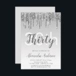 Invitation Parties scintillant Silver Sparkle 30e anniversair<br><div class="desc">Parties scintillant d'étincelle et de goutte d'argent Ombre Fête d'anniversaire 30e anniversaire Invitation de fête d'anniversaire. Cette invitation moderne de 30 ans est parfaite pour la Fête Fille Parties scintillant Sparkle moderne et élégant qui cherche à célébrer dans le style. Veuillez contacter le concepteur pour les articles customisés correspondants.</div>
