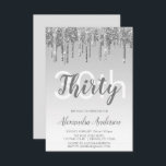 Invitation Parties scintillant Silver Sparkle 30e anniversair<br><div class="desc">Parties scintillant d'étincelle et de goutte d'argent Ombre Fête d'anniversaire 30e anniversaire Invitation de fête d'anniversaire. Cette invitation moderne de 30 ans est parfaite pour la Fête Fille Parties scintillant Sparkle moderne et élégant qui cherche à célébrer dans le style. Veuillez contacter le concepteur pour les articles customisés correspondants.</div>