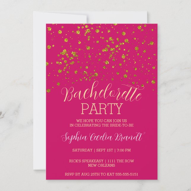 Invitation parties scintillant Splash Party (Devant)