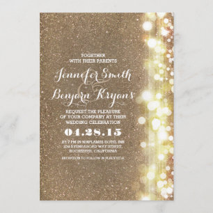 Invitation parties scintillant string lumières glamours maria