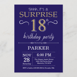 Invitations Faire Part Cartes Anniversaire 18 Ans Zazzle