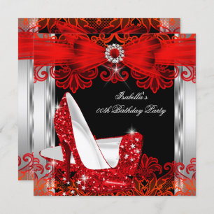 Invitation Parties scintillant talons hauts Rouge dentelle Di