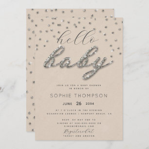 Invitation Parties scintillant tendance Sparkle Baby shower n