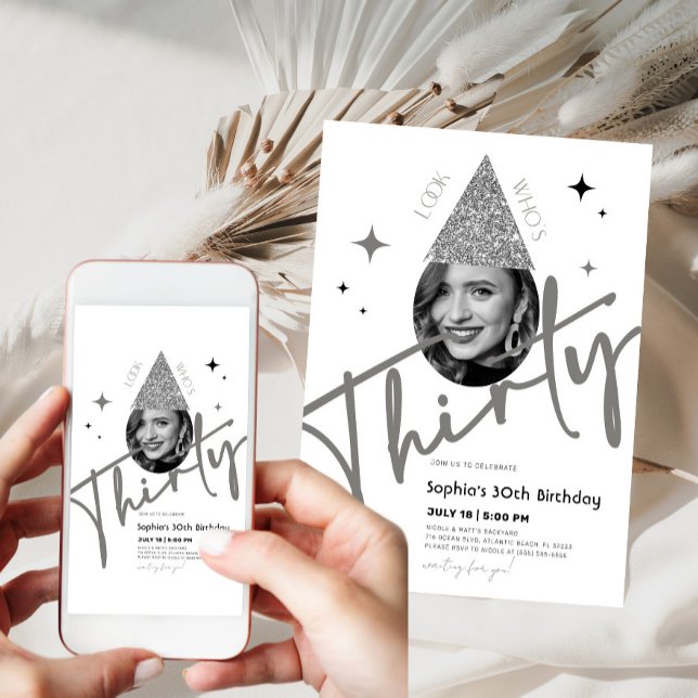 Invitation Parties scintillant Trente-30e anniversaire Invita (Créateur téléchargé)
