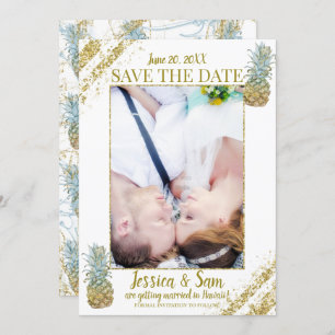 Invitation Parties scintillant tropicale ananas Enregistrer l