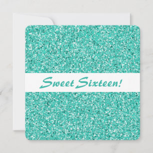 Invitation Parties scintillant Turquoise Look Sweet sixteen A