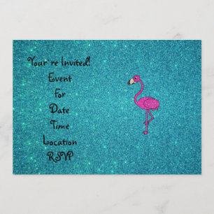Invitation parties scintillant turquoise Parties scintillant