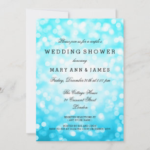 Invitation Parties scintillant turquoise Wedding shower de Co