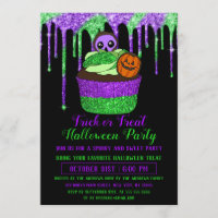 Parties scintillant verte violet de néon Cupcake H