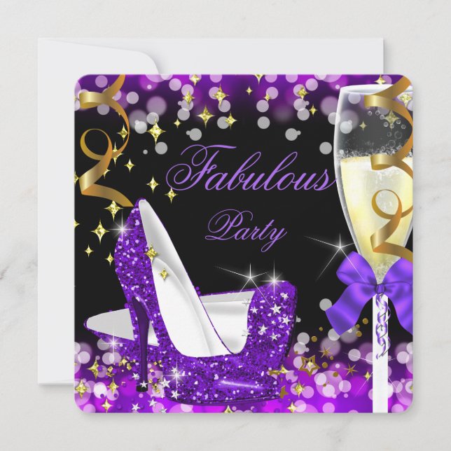 Invitation Parties scintillant violet fabuleux haut talon Ann (Devant)