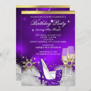 Invitation Parties scintillant violet haute talon Chaussures