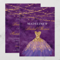 Parties scintillant violet/or Gown Bridal Shower I