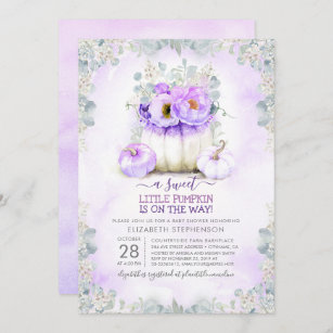 Invitation Parties scintillant violette Petit Baby shower Cit