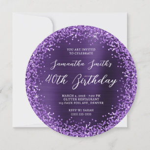 Invitation Parties scintillant violette Violet foncé huile 40