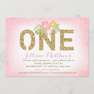 Invitation Parties scintillantes d'or de 311 Faux un premier