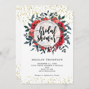 Invitation parties scintillantes nuptiales d'or d'invitation