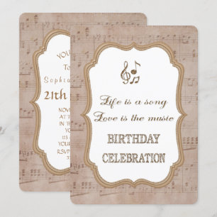 Invitation Partition vintage Gold Anniversaire Fête Invitatio