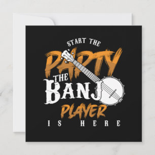 Invitation Party Banjo Player est ici Instrument Music Cadeau