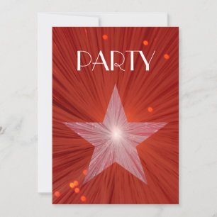 Invitation "Party" Red Star