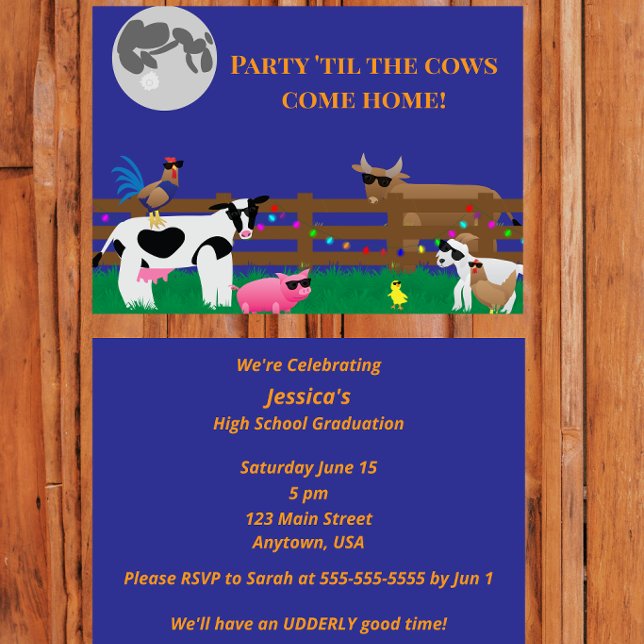 Invitation Party ’Til the Cows Come Home (Créateur téléchargé)