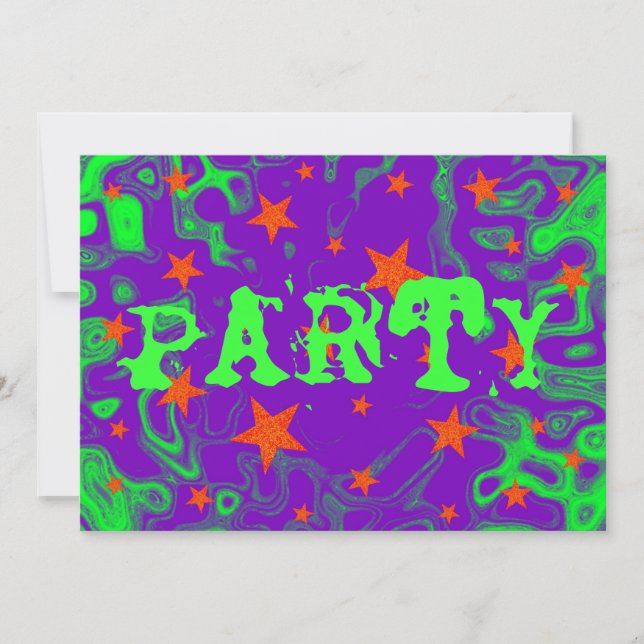 Invitation 'Party' violette à l'épeautre (Devant)