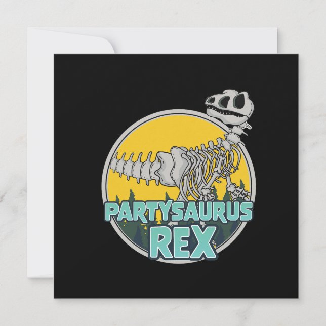 Invitation Partysaurus Rex (Devant)