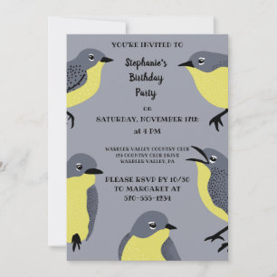 Invitation Parulines de Kirtland Amateurs d'oiseaux gris, Par