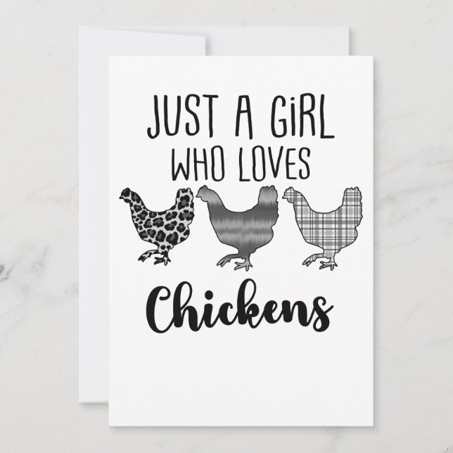 Invitation Pas 1/2, Juste Une Fille Qui Aime Les Poulets, Drô (Devant)