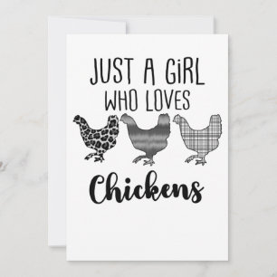 Invitation Pas 1/2, Juste Une Fille Qui Aime Les Poulets, Drô