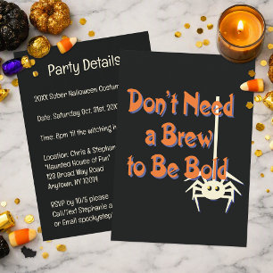 Invitation Pas besoin d'une bière pour être audacieux Hallo
