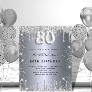 Invitation pas chère pour 80ème anniversaire avec