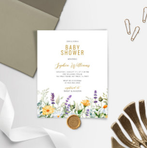Invitation pas chère pour Baby Shower sur le thème