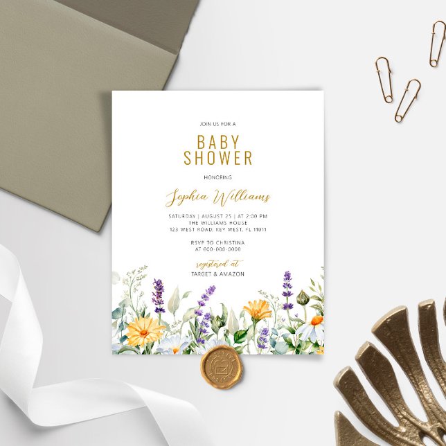 Invitation pas chère pour Baby Shower sur le thème (Créateur téléchargé)
