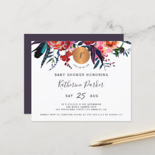 Invitation pas chère pour une baby shower avec aqu