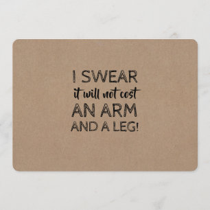 Invitation Pas de coût pour le bras et la jambe Proposition a