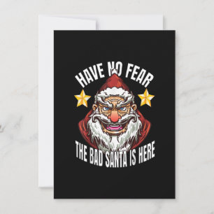 Invitation Pas de Peur, le Père Noël Méchant est là, Joyeux N