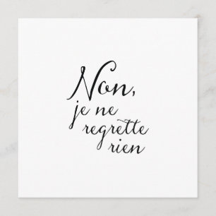 Invitation Pas de Regrets Anniversaire, Anniversaire Retraite