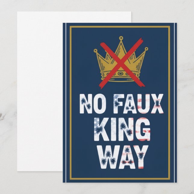 Invitation Pas de voie de faux roi (Devant / Derrière)