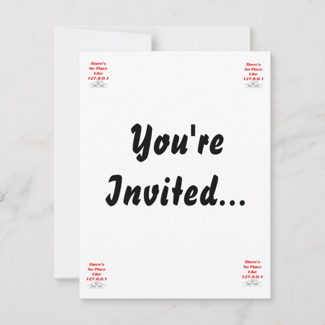 Invitation pas d'endroit comme chez soi (Devant)