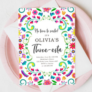 Invitation Pas Le Temps De Siesta Troisième Fête Fille Annive