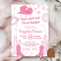 Pas son premier Baby shower Rodeo Disco Pink Bow