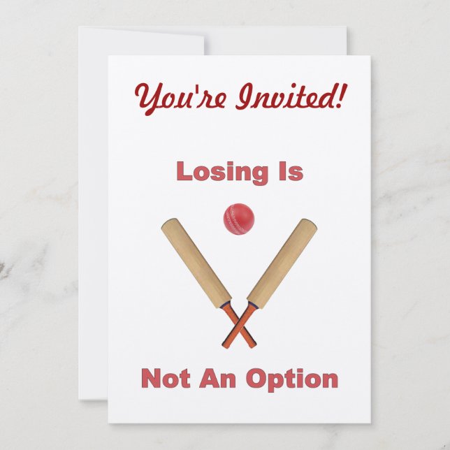 Invitation Pas un cricket en option (Devant)