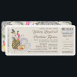 Invitation Passe d'embarquement | Ananas de plage | Billet Ma<br><div class="desc">Destination Tropicale,  Faire-part de mariage de Pass d'embarquement aérien - Billet avec RSVP en un.</div>