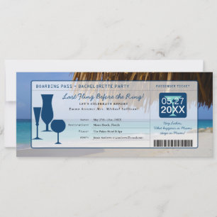 Invitation Passe d'embarquement de la Beach Bachelorette Part