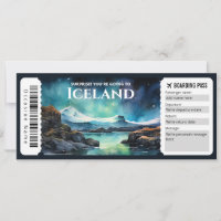 Passe d'embarquement Islande modifiable Billet avi