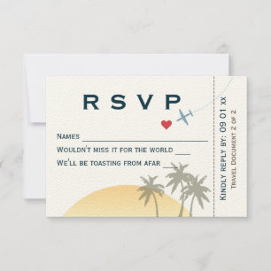 Invitation Passe d'embarquement vintage RSVP sur ecru