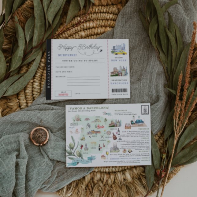 Invitation Passe d'embarquement | Week-end en Espagne (Créateur téléchargé)