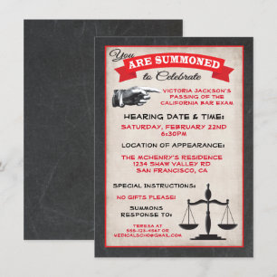 Invitation Passé l'examen de droit de l'école de droit de l'i