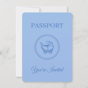 Invitation Passeport Baby shower Aventure attend l'invitation