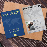Invitation Passeport bleu Jamaïque Destination Mariage<br><div class="desc">Passeport bleu Jamaïque destination mariage invitation. Personnalisez-le avec les détails de votre événement. Déplacez le coeur vers l'emplacement de votre mariage.</div>